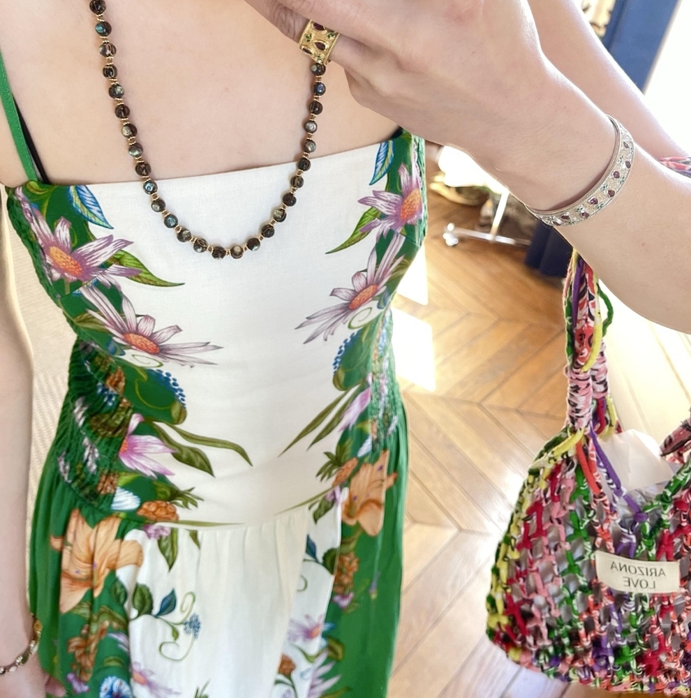 Farm Rio off-white sweet bloom dreamscape midi dress - Picture 5 of 13